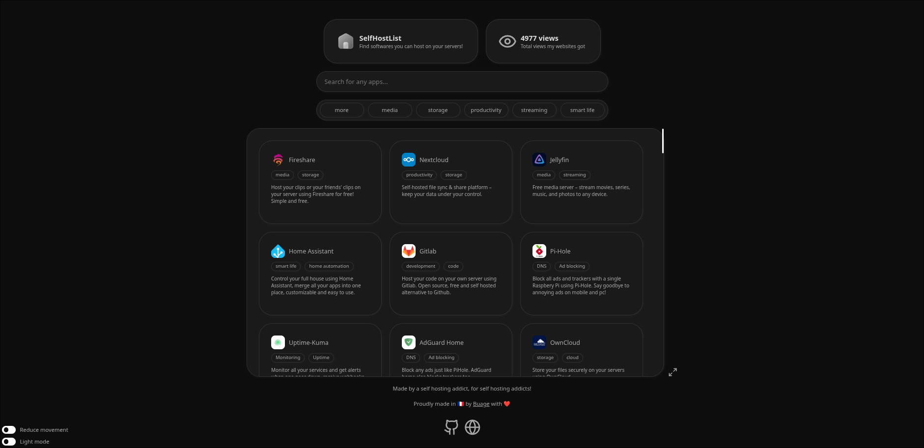 Buage/SelfHostList cover